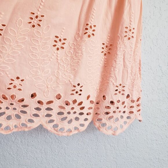 Intimately Free People Elena Eyelet Scalloped Shorts in peach - Picture 6 of 6